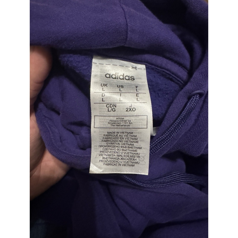 Adidas Men's Purple Hoodie Size Large - Picture 4 of 5